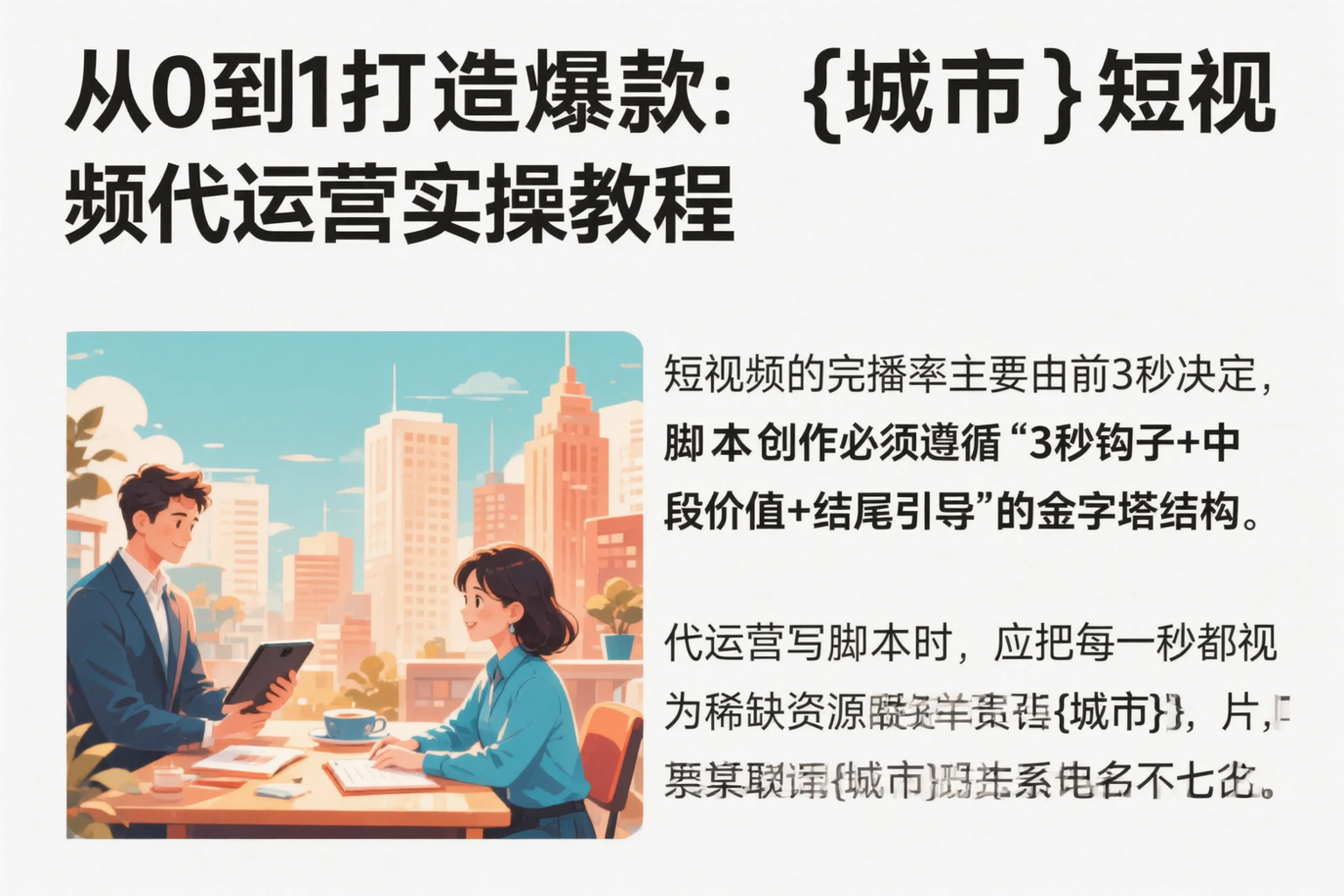 从0到1打造爆款：贵州短视频代运营实操教程