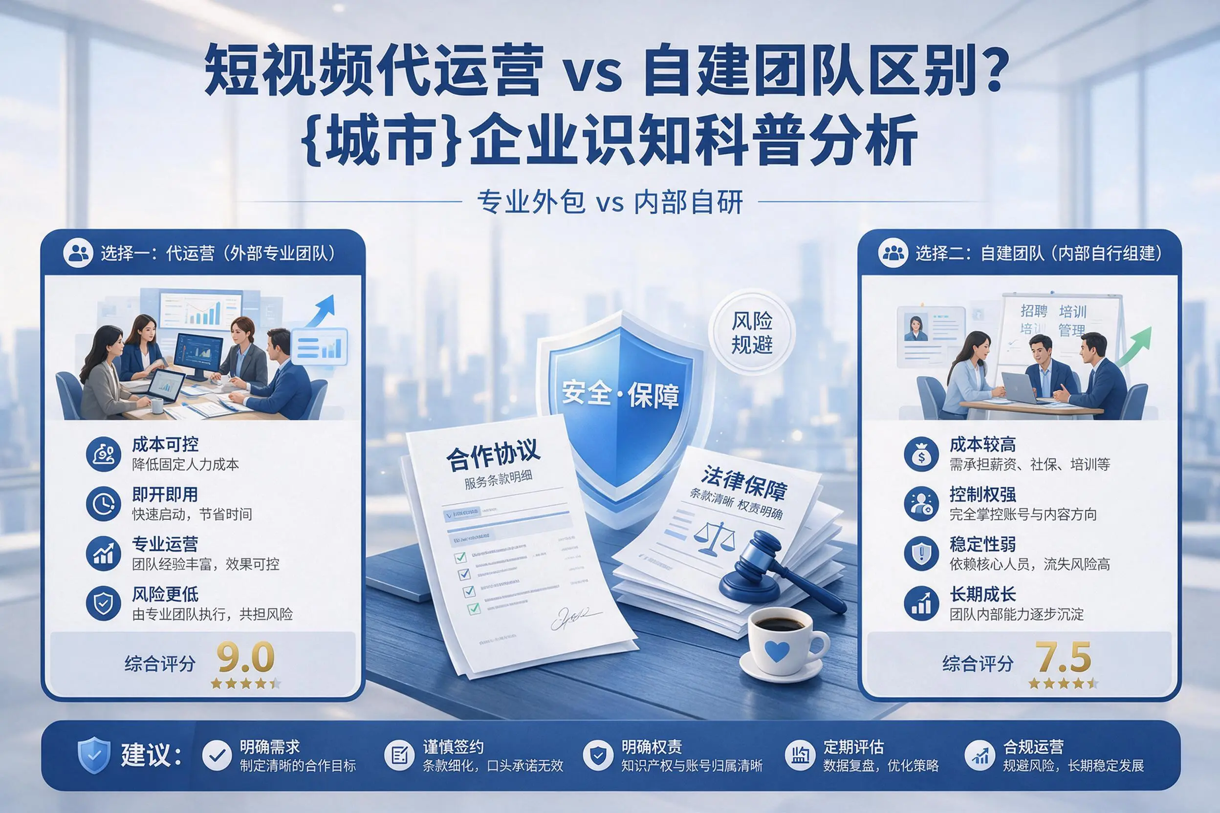 短视频代运营与自建团队区别？贵州企业认知科普分析