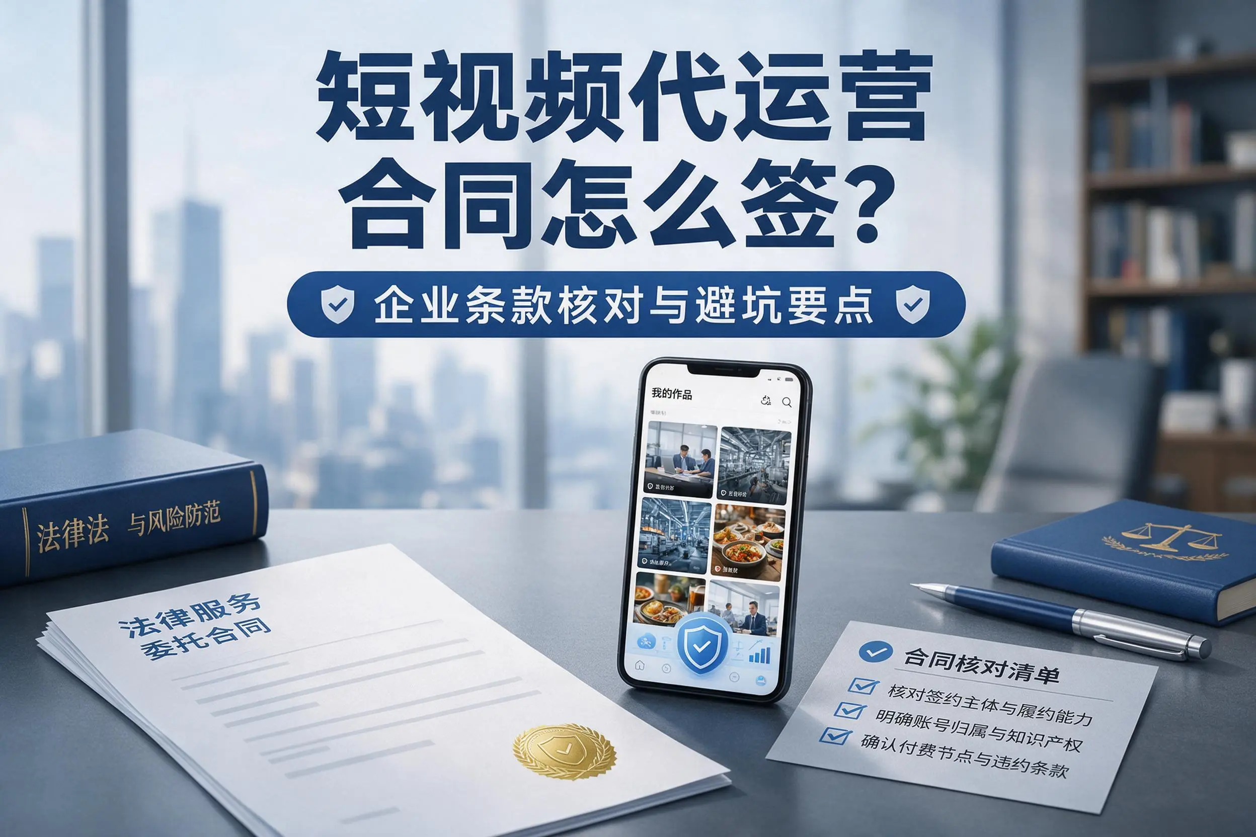短视频代运营合同怎么签？贵州企业条款核对与避坑要点