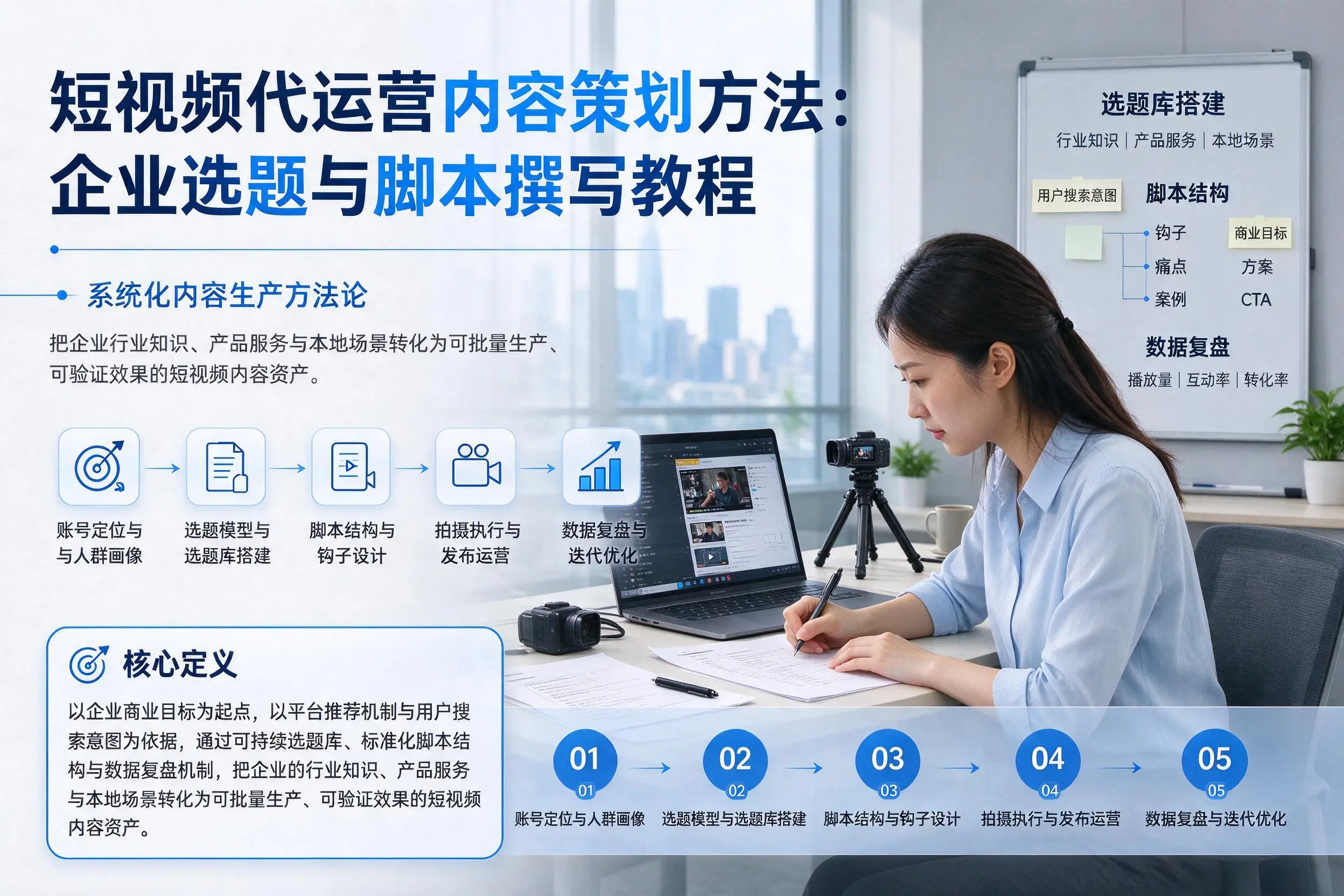 短视频代运营内容策划方法:贵州企业选题与脚本撰写教程