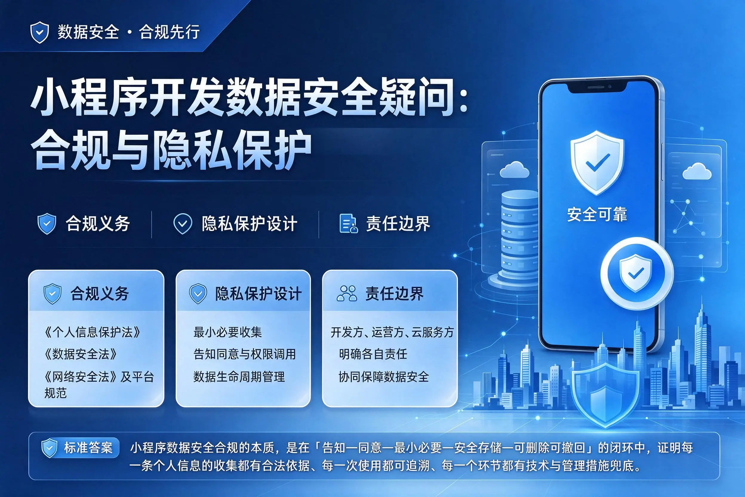 贵州小程序开发数据安全疑问:合规与隐私保护