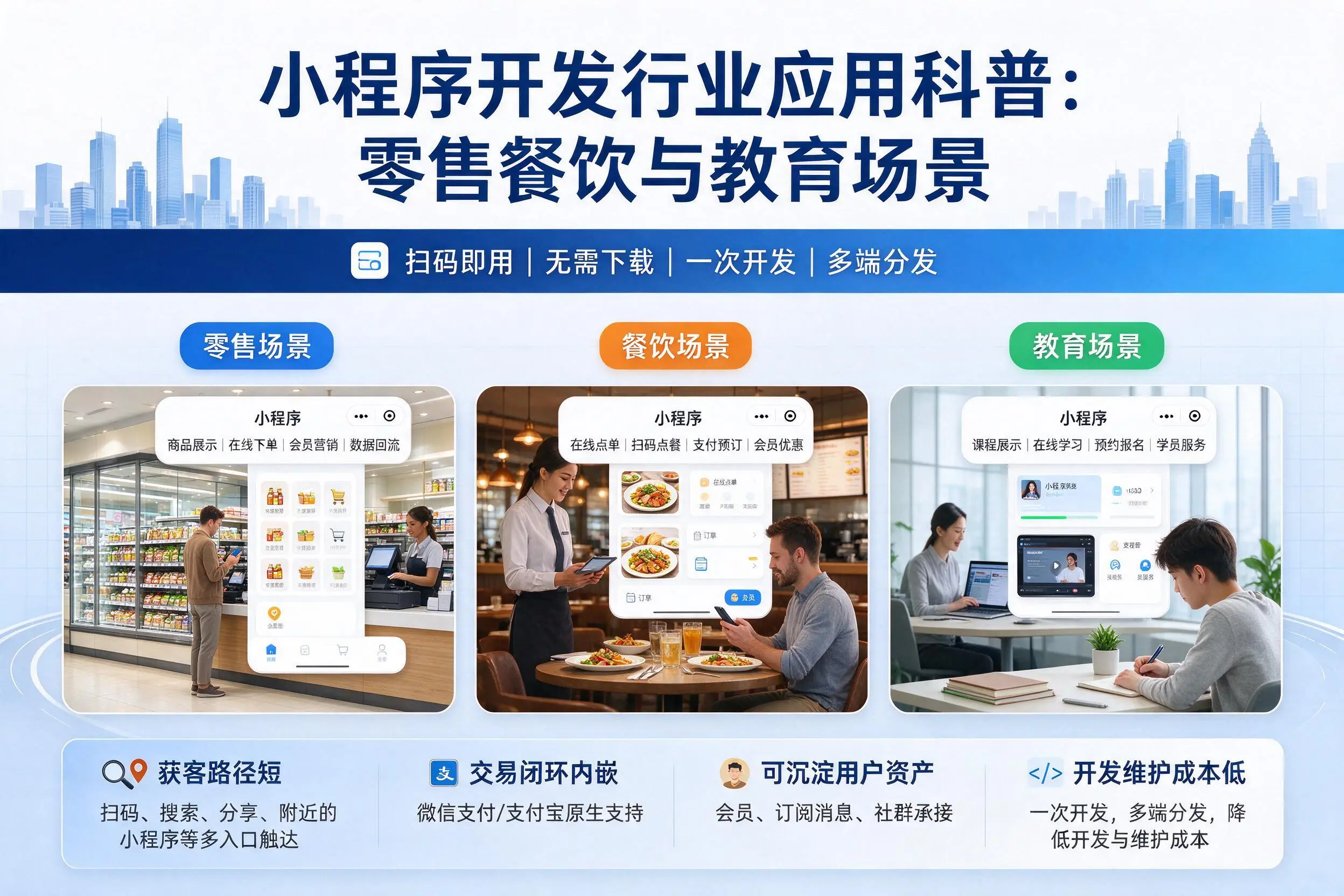 贵州小程序开发行业应用科普：零售餐饮与教育场景