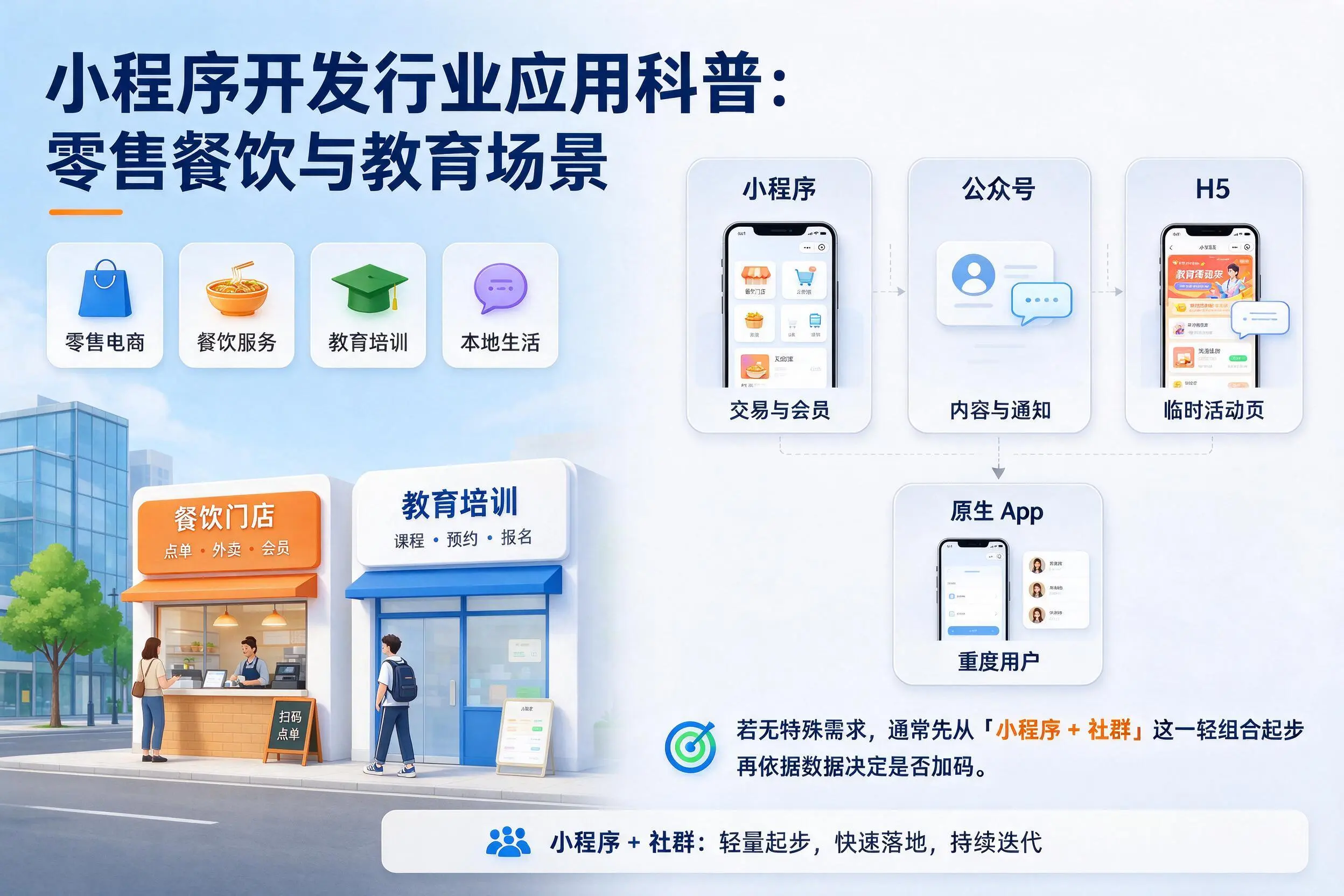 贵州小程序开发行业应用科普：零售餐饮与教育场景
