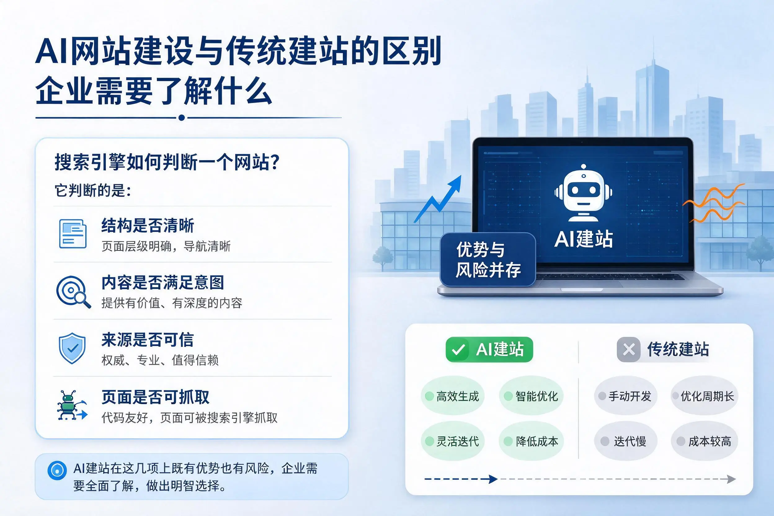 AI网站建设与传统建站的区别，贵州企业需要了解什么