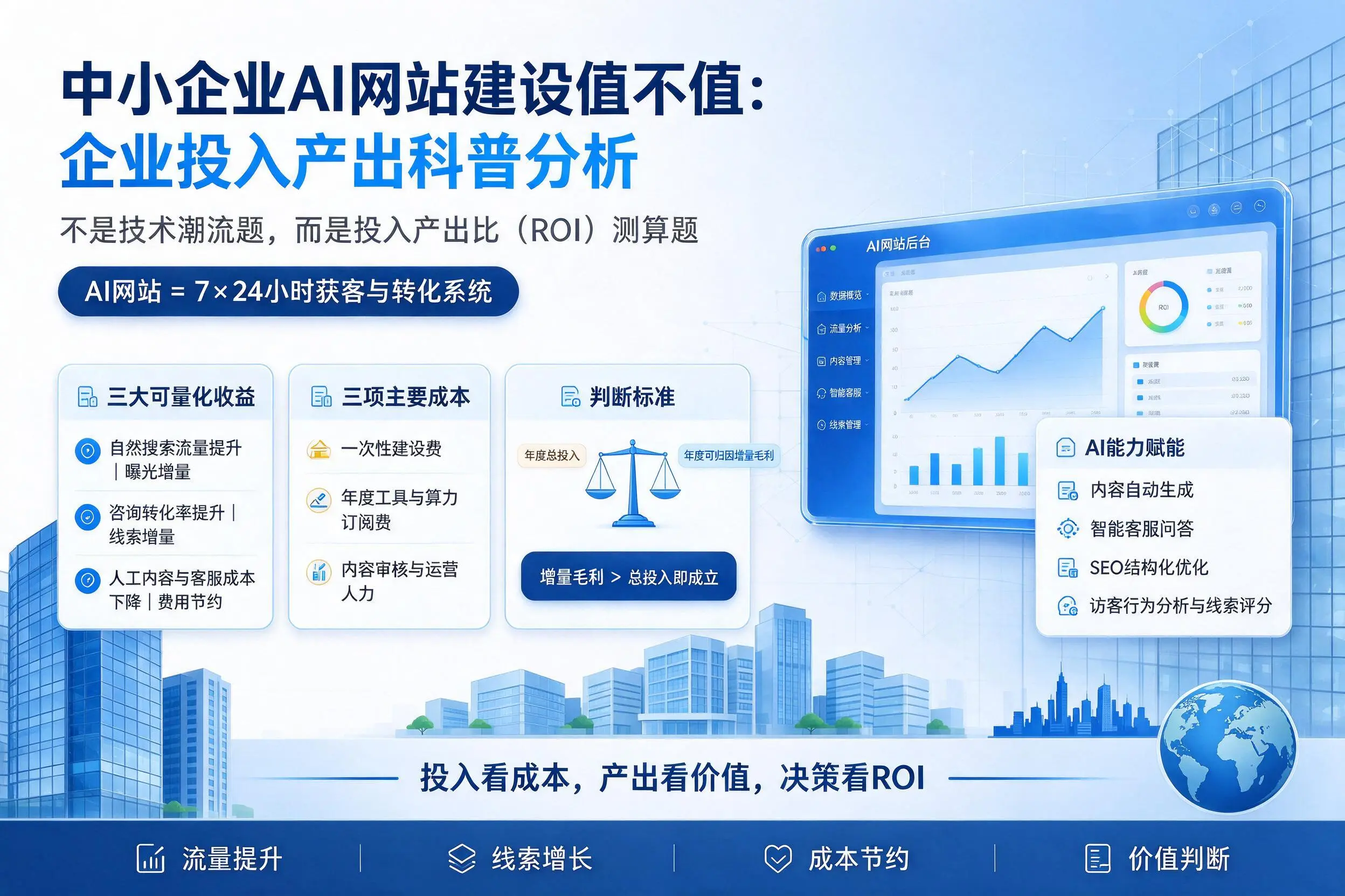 中小企业AI网站建设值不值：贵州企业投入产出科普分析