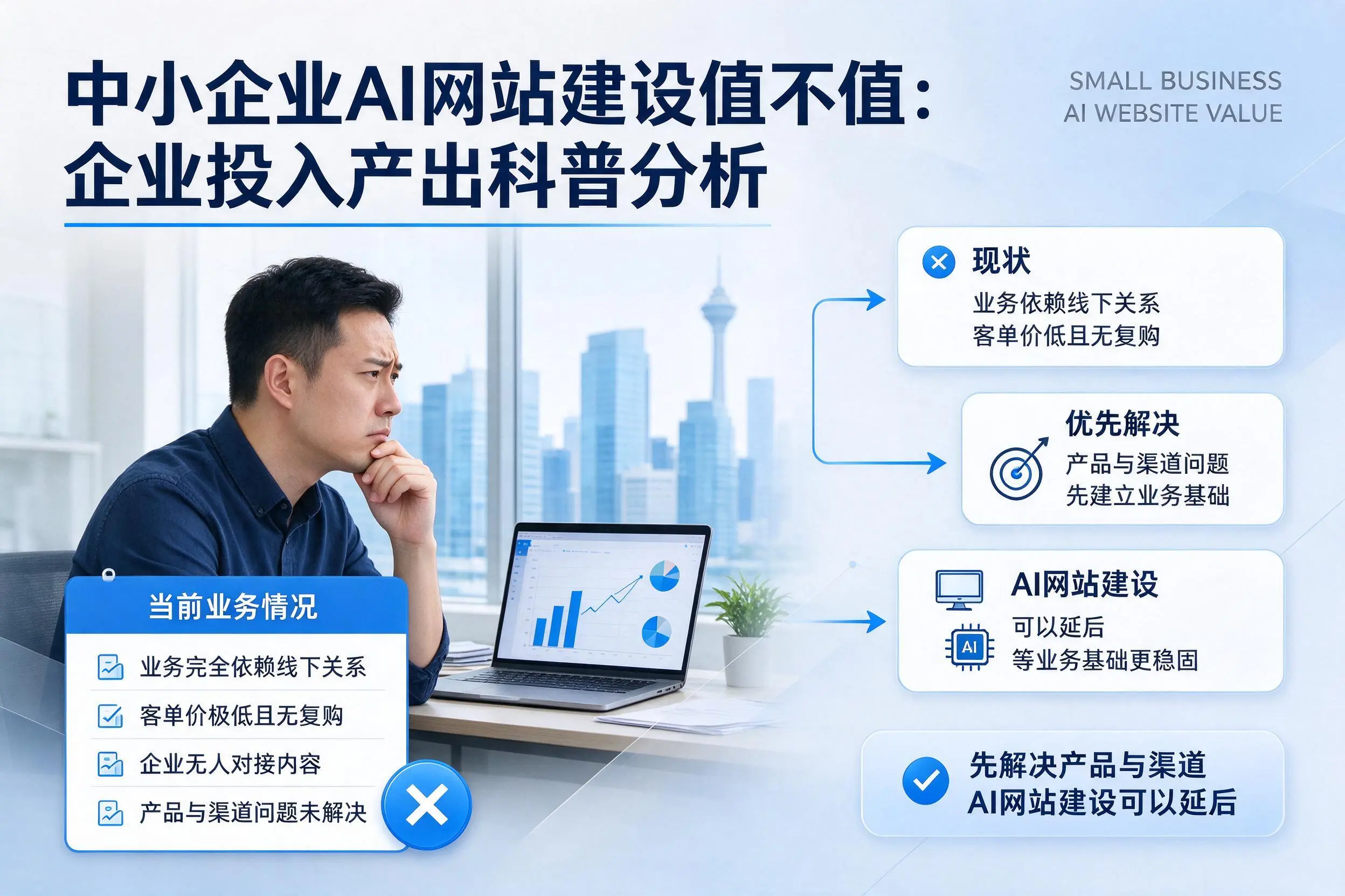 中小企业AI网站建设值不值：贵州企业投入产出科普分析