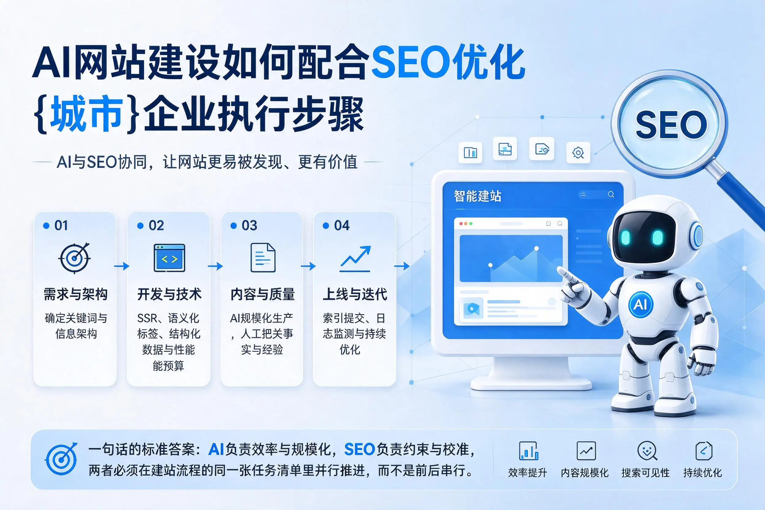 AI网站建设如何配合SEO优化，贵州企业执行步骤