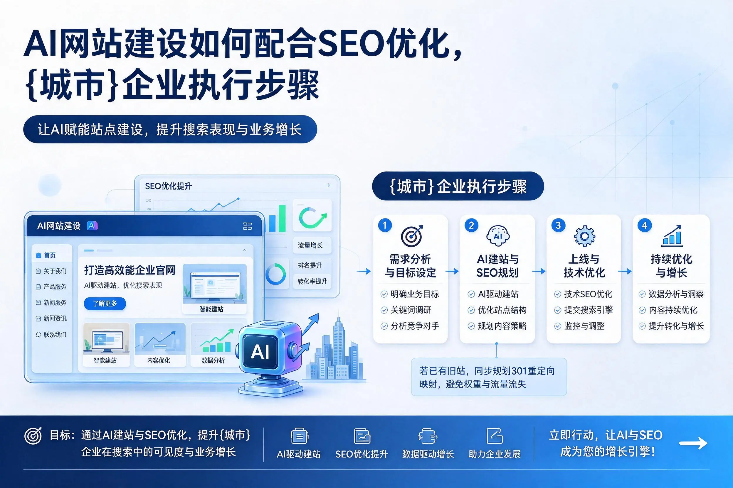 AI网站建设如何配合SEO优化，贵州企业执行步骤