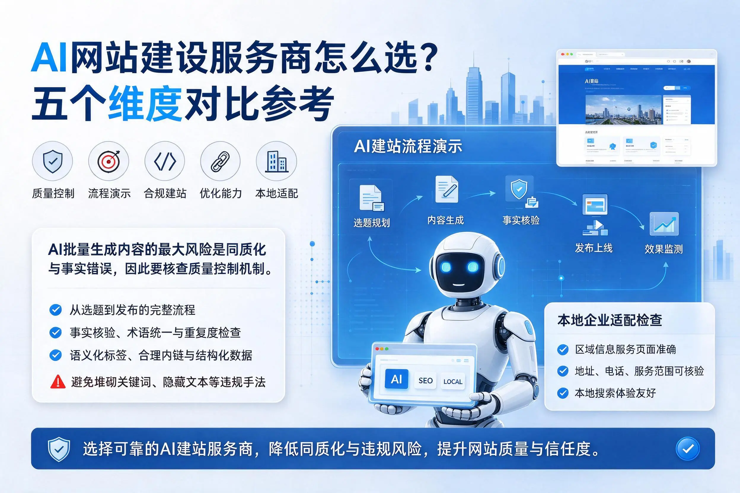 贵州AI网站建设服务商怎么选？五个维度对比参考