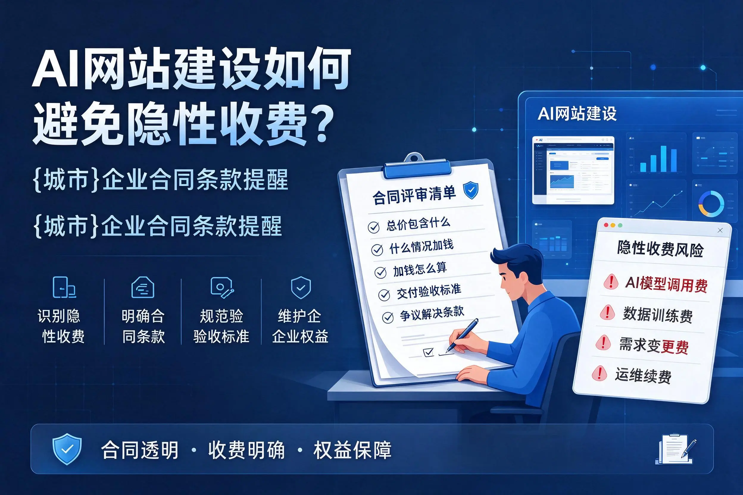 AI网站建设如何避免隐性收费?贵州企业合同条款提醒