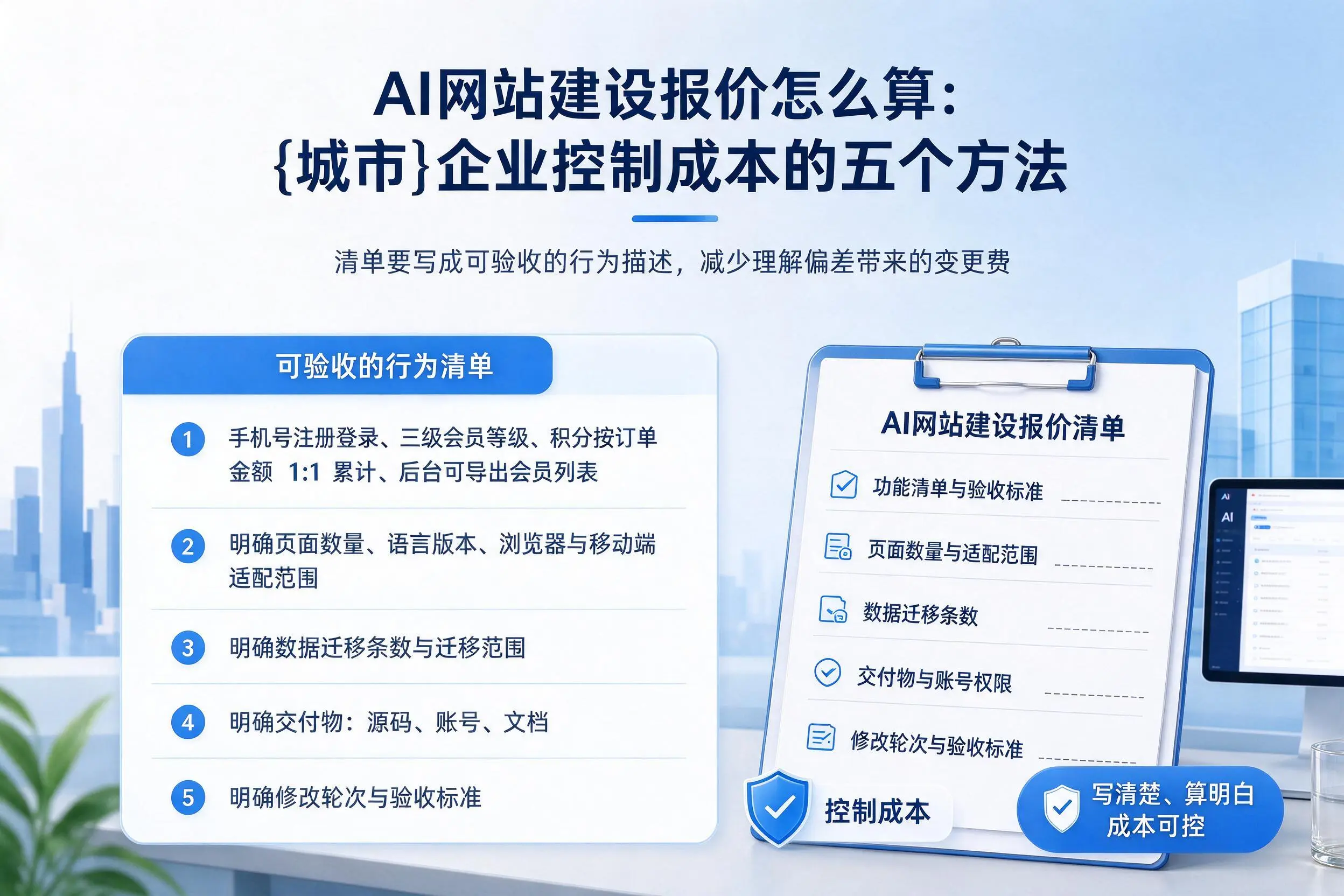 AI网站建设报价怎么算:贵州企业控制成本的五个方法